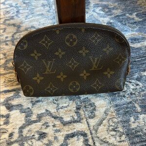 Louis Vuitton Brown and Tan Monogram makeup pouch